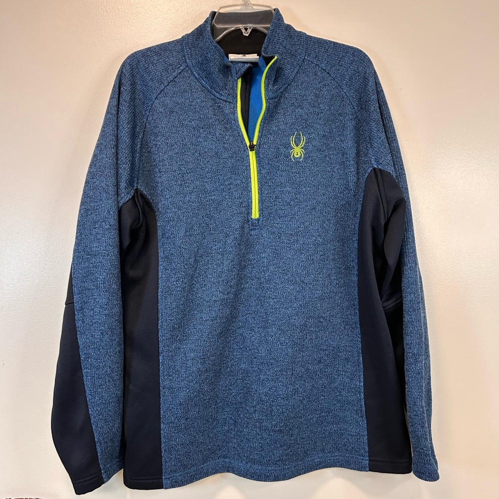 Spyder Outbound Half-Zip‎ mid-weight core sweater blue Pullover Men’s Size XL